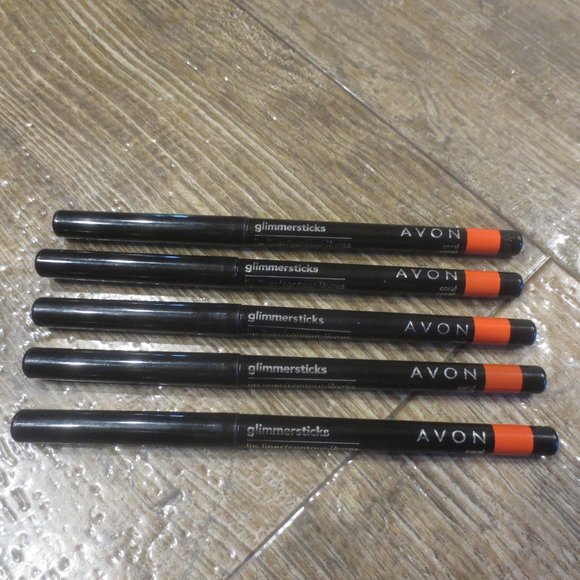 5 Pieces Avon Glimmersticks Coral Retractable Lip Liner New Without Package/Box - Picture 1 of 8